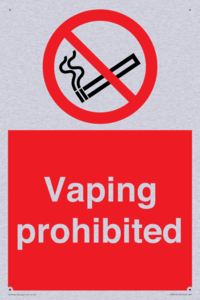 Vaping prohibited